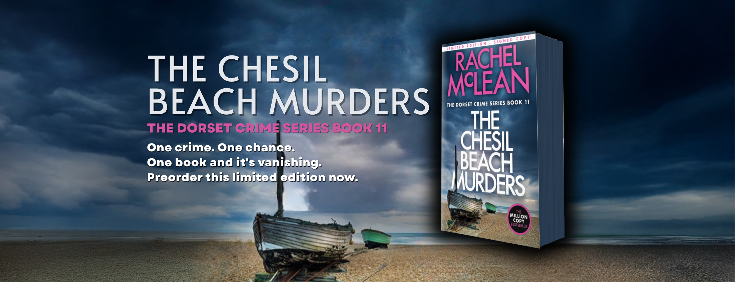 Book cover of 'The Chesil Beach Murders' by Rachel McLean.